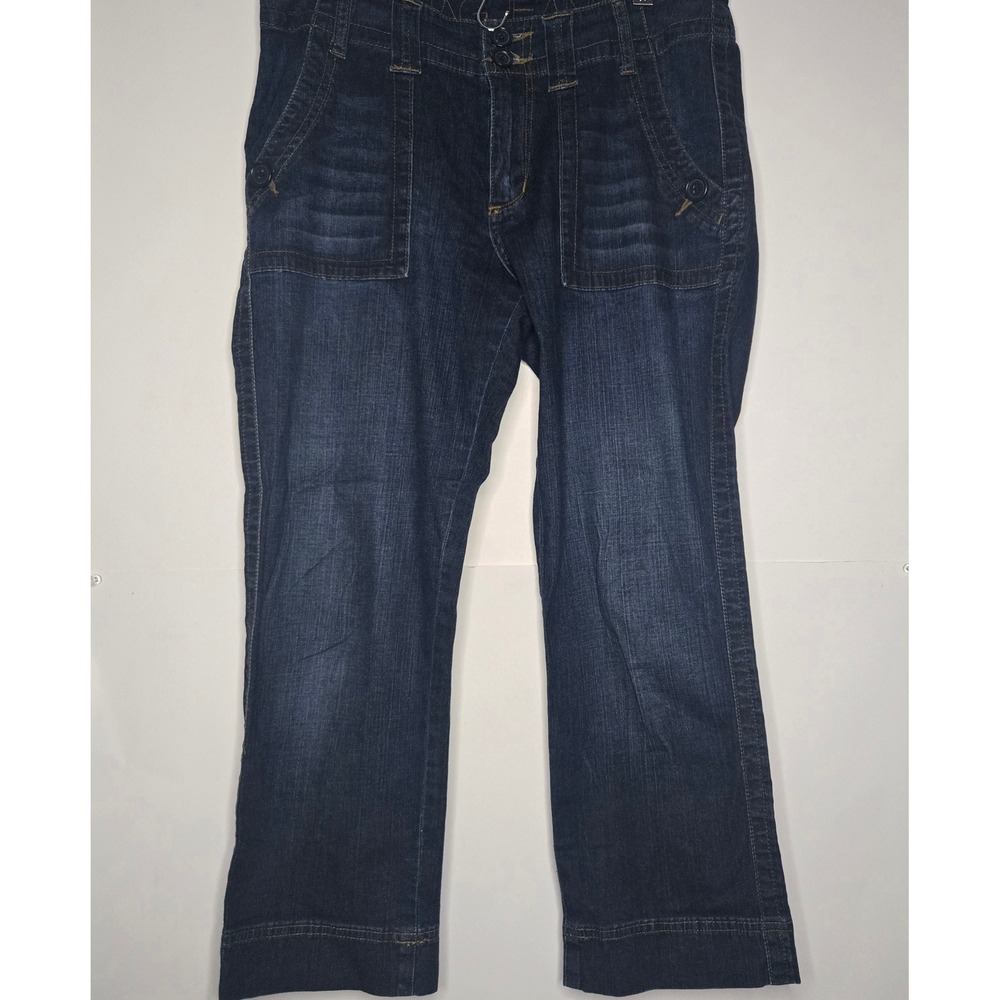 Jag Jeans Classic Fit Indigo Blue Straight Leg Patch Pocket Denim Pants Size 6